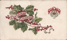 1900s CHRISTMAS GREETINGS antique greeting card EATON-HURLBUT PAPER CO Berkshire picture