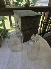 Vintage Biltmore Dairy Farms Galvanized Metal Porch Milk Box Drop Box Cooler picture