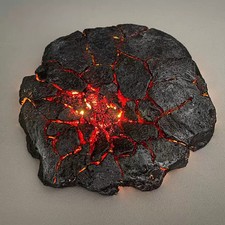 Lighted Volcano Lava Rock Resin Diorama Base Figure Display Scene Platform Gift picture