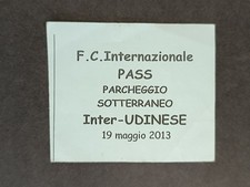Inter Udinese Parking Pass 19 May 2013 picture
