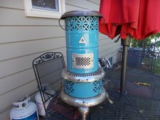Antique 1920s Blue Perfection No. 630 Smokeless Oil Heater picture