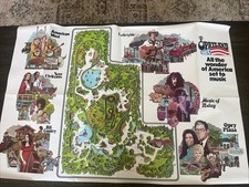 Vintage 1970s Opryland USA Souvenir Map Nashville TN Amusement Park Dolly Parton picture