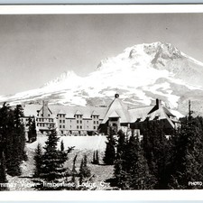 c1940s Timberline Lodge RPPC Mt Hood OR Real Photo Postcard Jim Nutter Mt. Hood picture