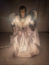 Ashland Christmas Lighted Corded Angel Tree Topper 13in NOB picture