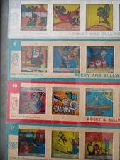 Vintage Rocky and Bullwinkle sliding movie cards set of 4-7 Per Slide in casing picture