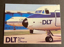 DLT HS-748 & Lufthansa Boeing 747 Nose Aircraft Postcard - Airline Issued picture