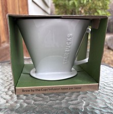 Starbucks Brew By The Cup White Ceramic Pour-Over Coffee Maker #4 Brewer picture