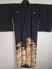 1930s ,Antique Japanese Silk Kimono , gown, Dressing,Lingerie, Nightwear,141 picture