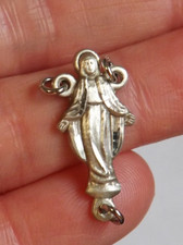 Bliss Sterling silver Miraculous Virgin Mary rosary part centerpiece medal picture