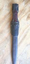 WWII German K98  W.K.C. Mauser Bayonet With  Steel Scabbard & Leather Frog picture