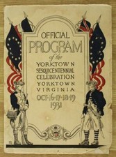 Vintage Paper OFFICIAL PROGRAM Yorktown Sesquicentennial Celebration Oct 1931 picture