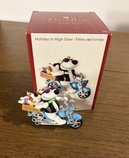 New Carlton Cards Holiday in High Gear Polar Bear on Motorcycle 2007 Ornament. picture