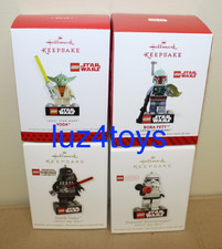 4X LEGO Star Wars Vader  Boba Fett Yoda Storm Trooper Hallmark Ornaments New picture