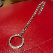 BVLGARI SV925 Key Ring & Chain Necklace Set Used Adjustable picture