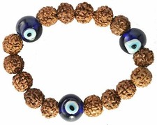 5 Mukhi Three Evil's Eye Indonesian Rudraksha Bracelet picture