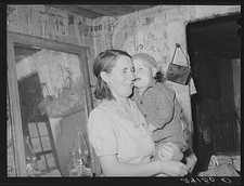 Saint Charles County Missouri 1935-1942 Mother Holding Child FSA Farm Home picture