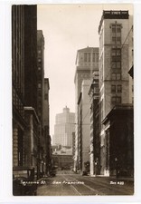 Sansome Street toward Market, San Francisc, CA RPPC 1911 Zan Real Photo Postcard picture