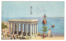 Plymouth Rock Mayflower II Plymouth Massachusetts Postcard picture