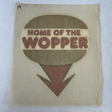 Home Of The Wopper Adult T-shirt Transfer Iron On 70's Vintage Classic NOS picture