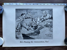 Vintage 1943 WWII World War Two Poster Philco Home Front Passing The Ammunition picture