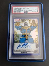 2023 Marvel Platinum Thanos #141 Blue /15 Creator Jim Starlin Autograph picture