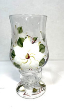 VTG Hand-Painted Floral Fairy Lamp Signed  8