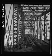 Lemont Illinois 1943 Atchison Topeka Santa Fe Railroad Drainage Canal Bridge picture
