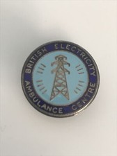 Vintage British Electricity Ambulance Centre Badge Made By A.E Poston & Co Ltd picture