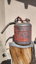 Vintage JUSTRITE Safety Gas Can 1 Gallon Excellent Patina Rust Red 1950s 40s picture