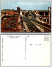 Commonwealth Avenue at Kenmore Square Boston Massachusetts Vintage Postcard picture