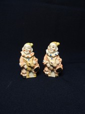 Vintage Clown Salt & Pepper Shaker Pair Set of Shakers Ceramic picture
