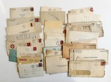 Vintage Antique Mostly 1920s Ephemera Mail Lot- Cards, Letters, Bills Etc picture