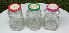 Vintage 1992 Kraft Christmas Jelly Jars Lot 3 Santa Snowman Original Lids picture