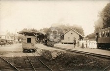 Catskill Mountain Railroad Station CAIRO NY Railway RPPC Photo Postcard COPY picture