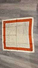 ROLEX Pebble Beach Concours Tour Volunteer Silk Scarf Rare Orange 🍊 Very Nice picture