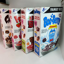 KAWS Monsters Cereal Box Lot of 4 2022 - Full Set Sealed - Family Size Rare picture