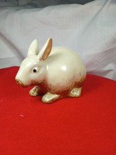 Vintage Adorable Ceramic Bunny Rabbit-copper tail unique   picture