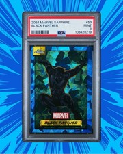 Topps 2024 Marvel Sapphire Black Panther #53 PSA 9 Graded Trading Card LOW POP picture