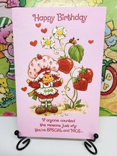 Vintage Strawberry Shortcake Rare Pop Up Die-Cut Embossed Greeting Card AGC picture