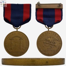 RARE NAVY 1899-1903 PHILIPPINE CAMPAIGN MEDAL US MINT WWII CONTRACT WRAP BROOCH picture