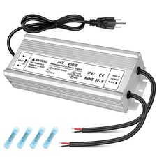 24V 400W LED Driver Waterproof IP67 Power Supply 16.6A Outdoor Transformer US picture