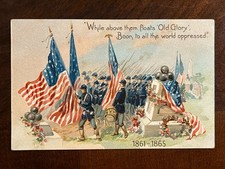 Civil War Veterans Decoration Day Memorial Postcard Tuck's  US Flag Embossed picture