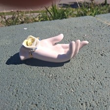 Vintage Red Letter Japan Lady Hand w/Flower