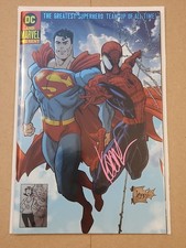 DC MARVEL SUPERMAN SPIDER-MAN 1 SIGNED FOIL COVER KAARE ANDREWS picture