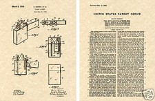 ZIPPO Lighter US PATENT Art Print READY TO FRAME Original 1936 Gimera Pocket picture