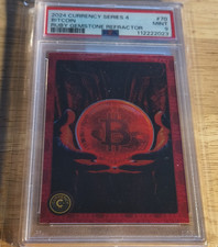 CARDSMITHS 2024 Currency Series 4 Bitcoin Ruby Gemstone Refractor #70 PSA 9 picture