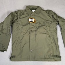 US Navy A2 Deck Jacket OD Green Cold Weather Permeable Lined, New Repro - LARGE picture
