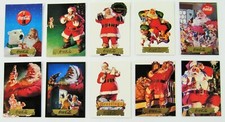 Coca Cola Series 2 Santa Gold Foiled 10 Card Subset from Collect-A-Card-NEW 1994 picture
