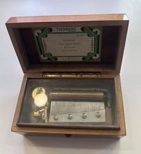 Vintage Thorens AL 450 Swiss Music Box 4 Tune Wood Case For Repair Parts picture