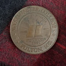 Vintage Westminster College Founded 1851 3” Medallion Churchill Fellow picture